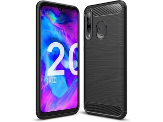 Honor 20 Lite Carbon Gummi Hülle TPU Case schwarz