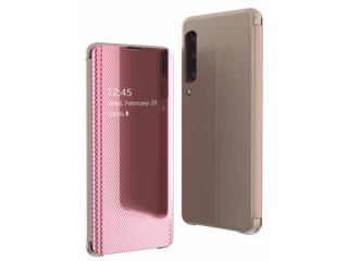Samsung Galaxy A70 Flip Cover Clear View Case transparent rosa