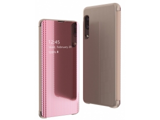 Samsung Galaxy A50 Flip Cover Clear View Case transparent rosa