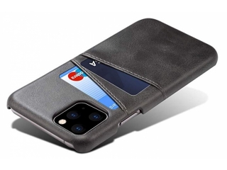 Apple iPhone 11 Pro Leder Case Hülle für Bank & Kreditkarten schwarz