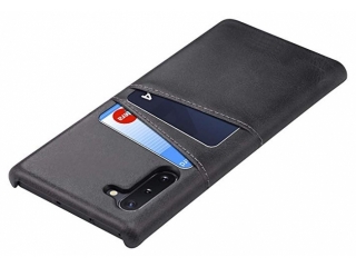 CardCaddy Samsung Galaxy Note10 Leder Backcase mit Kartenfächern schwarz