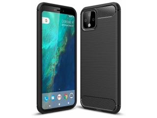 Google Pixel 4 Carbon Gummi Hülle TPU Case schwarz