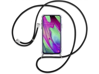 Samsung Galaxy A40 Handykette Necklace Hülle Gummi transparent