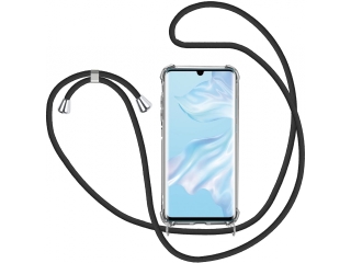 Huawei P30 Handykette Necklace Hülle Gummi transparent