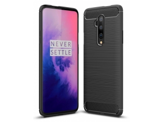 OnePlus 7T Pro Carbon Gummi Hülle TPU Case schwarz