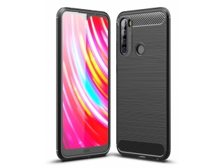 Xiaomi Redmi Note 8T Carbon Gummi Hülle TPU Case schwarz