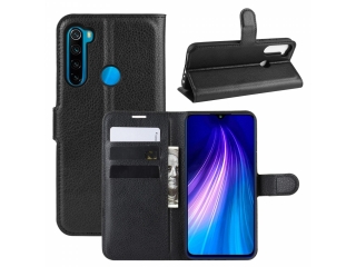 Xiaomi Redmi Note 8T Lederhülle Portemonnaie Karten Etui schwarz