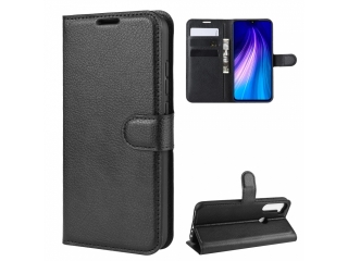 Xiaomi Redmi Note 8 Lederhülle Portemonnaie Karten Etui schwarz