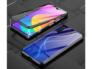 Xiaomi Mi 9 Lite Alu Magnetic Glass Case Panzerglas Vorne & Hinten schwarz