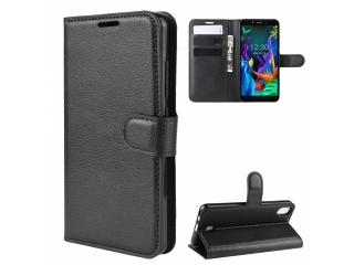 LG K40S Lederhülle Portemonnaie Karten Etui schwarz