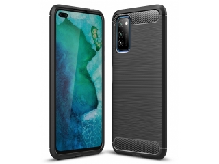 Honor V30 / V30 Pro Carbon Gummi Hülle TPU Case schwarz