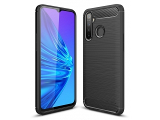 Realme 5 Carbon Gummi Hülle TPU Case schwarz