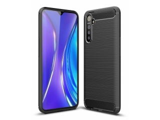 Realme XT Carbon Gummi Hülle TPU Case schwarz