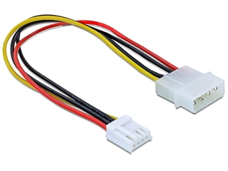 Molex 4-Pin auf Floppy 4-Pin Stromkabel 20 cm Adapter für PC Netzteil