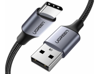UGREEN USB-C Ladekabel QC3.0 Fast Charging 1 Meter Nylon schwarz