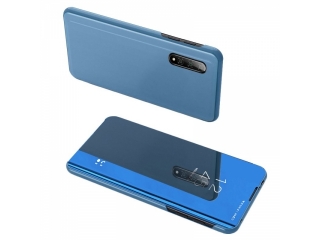 Xiaomi Mi 10 Pro Flip Cover Clear View Case transparent blau