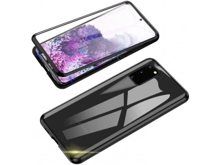 Samsung Galaxy S20+ Alu Magnetic Glass Case Panzerglas Vorne & Hinten schwarz