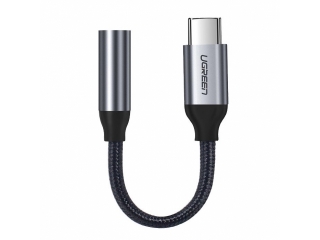 UGREEN USB-C auf 3.5 mm Kopfhörer Adapter Kabel Nylon grau