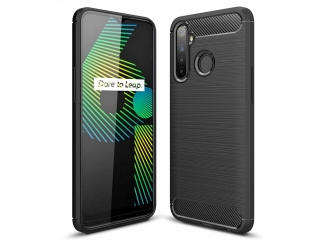 Realme 6i Carbon Gummi Hülle TPU Case schwarz