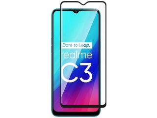 Realme C3 100% Vollbild Panzerglas Schutzfolie 2.5D 9H