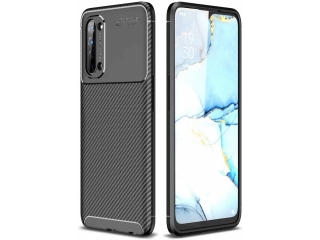 Oppo Find X2 Lite Carbon Design Hülle TPU Case flexibel schwarz