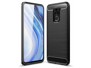 Xiaomi Redmi Note 9 Carbon Gummi Hülle TPU Case schwarz