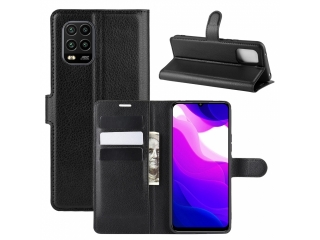 Xiaomi Mi 10 Lite Lederhülle Portemonnaie Karten Etui schwarz