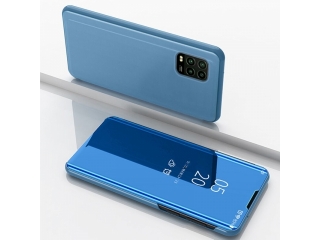 Xiaomi Mi 10 Lite Flip Cover Clear View Case transparent blau