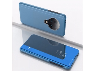 Xiaomi Poco F2 Pro Flip Cover Clear View Case transparent blau