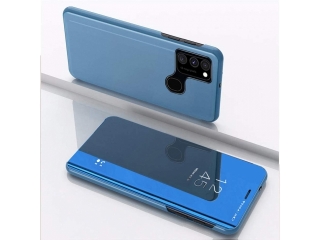 Samsung Galaxy A21s Flip Cover Clear View Case transparent blau