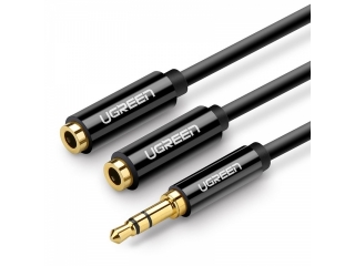 UGREEN Kopfhörer Y Splitter Kabel 3.5 mm Klinken Stecker - schwarz