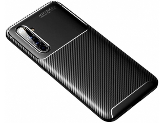 Realme X50 Pro 5G Carbon Design Hülle TPU Case flexibel schwarz