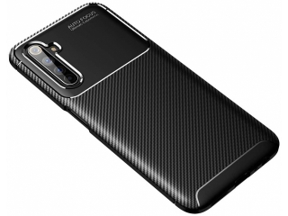 Realme 6 Pro Carbon Design Hülle TPU Case flexibel schwarz