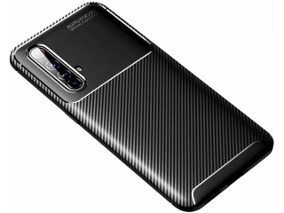 Realme X3 Superzoom Carbon Design Hülle TPU Case flexibel schwarz