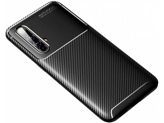 Realme X50 5G Carbon Design Hülle TPU Case flexibel schwarz
