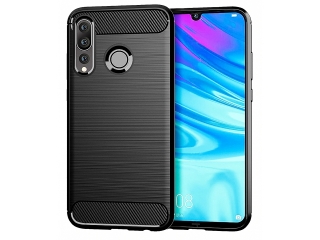 Huawei P40 Lite E Carbon Gummi Hülle TPU Case schwarz