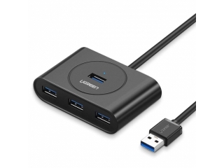 UGREEN 4-Port USB Hub mit 4x USB 3.0 Anschlüssen schwarz