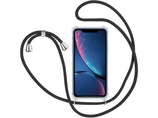 Apple iPhone XR Handykette Necklace Hülle Gummi transparent