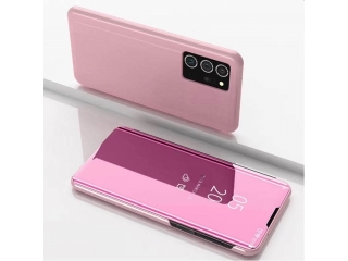 Samsung Galaxy Note20 Flip Cover Clear View Case transparent rosa
