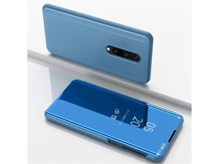 OnePlus 8 Flip Cover Clear View Case transparent blau