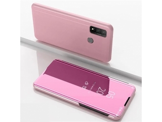 Huawei P Smart 2020 Flip Cover Clear View Case transparent rosa