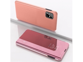 Oppo A52 / A72 Flip Cover Clear View Case transparent rosa