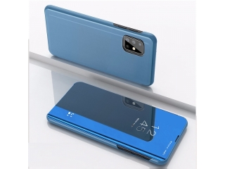 Oppo A52 / A72 Flip Cover Clear View Case transparent blau