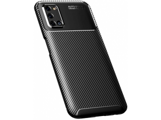 Oppo A52 / A72 Carbon Design Hülle TPU Case flexibel schwarz