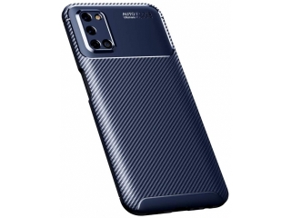 Oppo A52 / A72 Carbon Design Hülle TPU Case flexibel blau