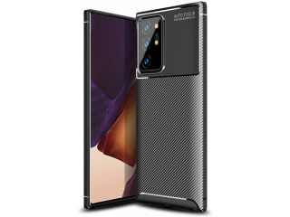 Samsung Galaxy Note20 Ultra Carbon Design Hülle TPU Case flexibel schwarz