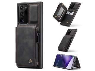 CaseMe Samsung Note20 Ultra Leder Case Karten Hülle Key Wallet schwarz