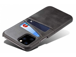 Apple iPhone 12 Pro Max Leder Case Hülle für Bank & Kreditkarten schwarz