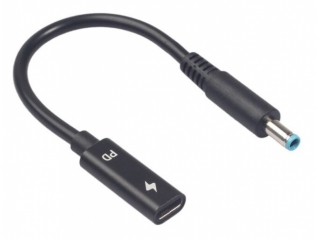 USB-C auf HP Notebook Adapter mit Stecker 4.5 x 3mm, innen 0.6mm