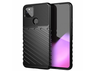 Google Pixel 5 SpaceCase Stripes Impact-Resistant Hülle schwarz